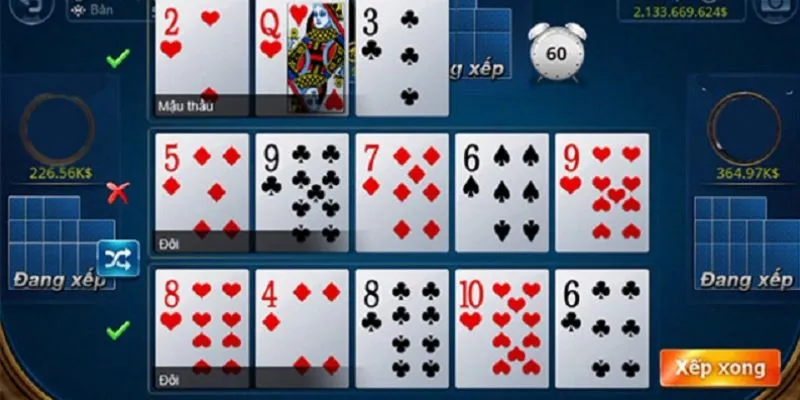 Các trường hợp nổi bật khi chơi mậu binh 